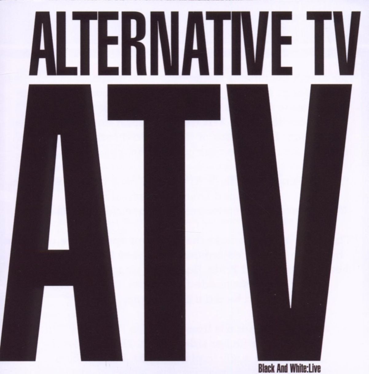 Afbeelding van Alternative TV - Black And White: Live