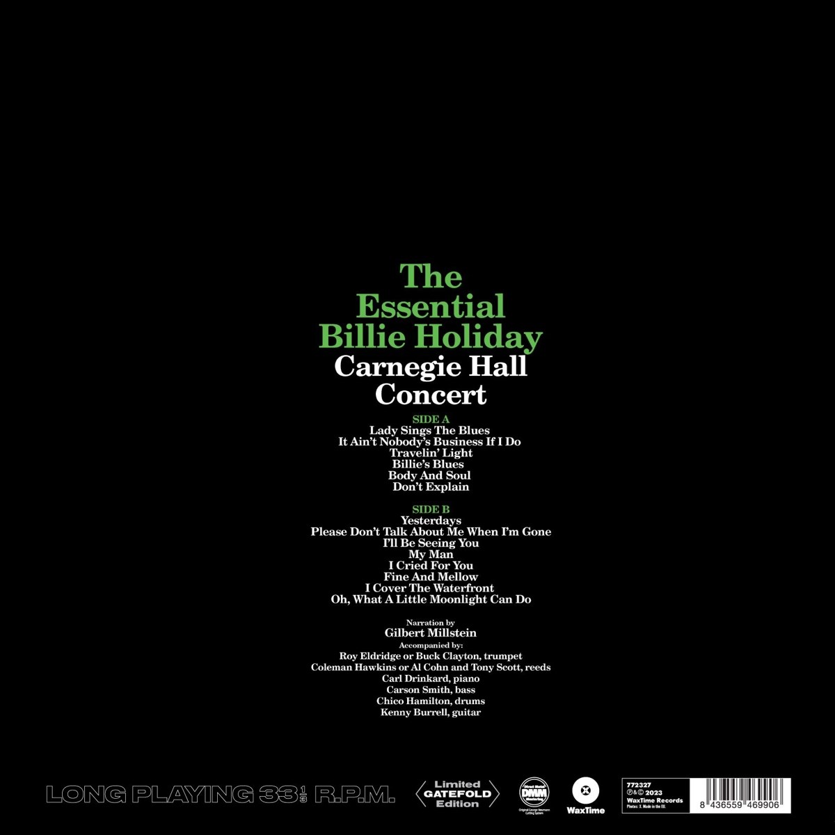 Afbeelding van Billie Holiday - The Essential Billie Holiday (Carnegie Hall Concert Recorded Live)