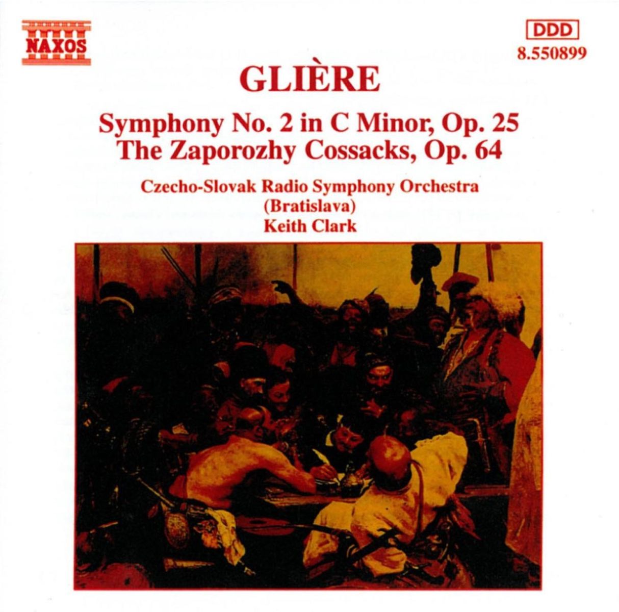 Afbeelding van Czecho-Slovak Radio Symphony Orchestra (Bratislava), Keith Clark - Glière: Symphony No. 2 In C Minor, Op. 25 | The Zaporozhy Cossacks, Op. 64
