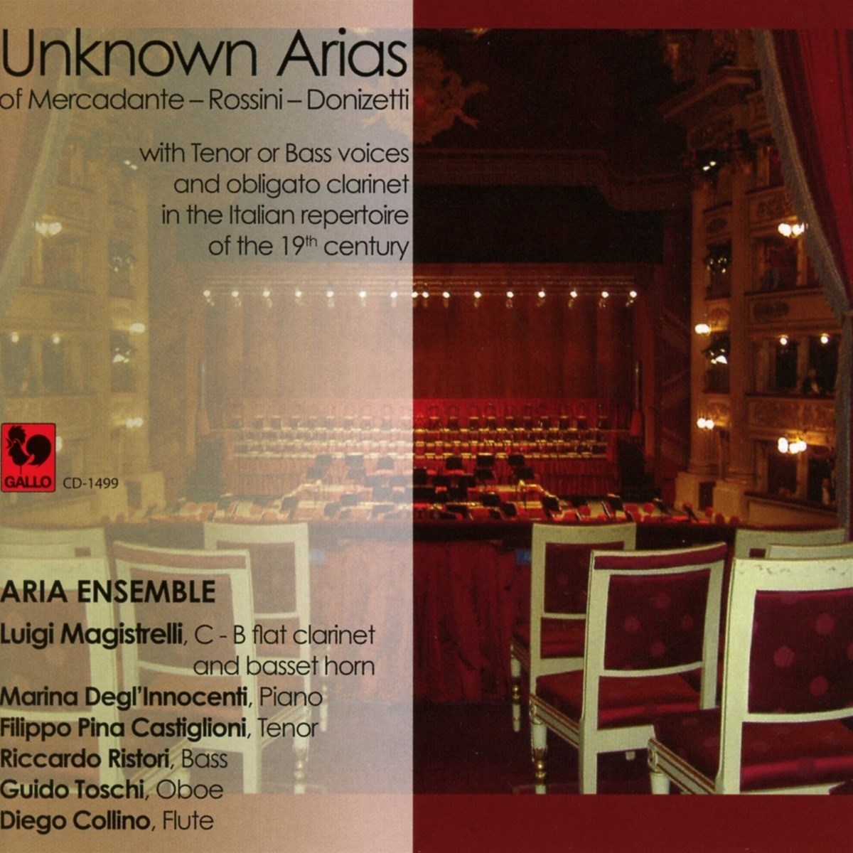 Afbeelding van Aria Ensemble - Unknown Arias Of Mercadante, Rossini & Donizetti